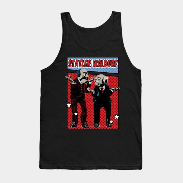 Statler & Waldorf Pop Art Comic Style Tank Top by Flasher